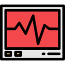 Heart, medical, pulse, heart rate, Electrocardiogram, Cardiogram, Healthcare And Medical Tomato icon