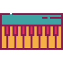 Keyboard, music, piano, Keys, musical instrument, Birthday And Party Brown icon