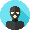 user, profile, Avatar, job, Social, thief, profession SkyBlue icon