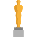 cinema, award, trophy, Oscar, Awards, entertainment, academy, Oscars, Sports And Competition Black icon