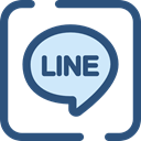 line, Logo, social media, social network, Communication, logotype, Logos, Brands And Logotypes DarkSlateBlue icon