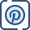 logotype, pinterest, Logos, Brands And Logotypes, Logo, social media, social network DarkSlateBlue icon