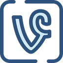 video, Logo, social media, social network, logotype, Logos, Vine, Brands And Logotypes DarkSlateBlue icon