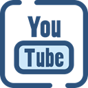 Logo, social media, youtube, social network, logotype, Streaming, Logos, video player, Brands And Logotypes DarkSlateBlue icon