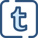 Logo, social media, social network, Tumblr, logotype, Logos, Brands And Logotypes DarkSlateBlue icon