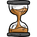Clock, time, Hourglass, waiting, Time And Date Black icon