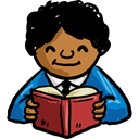 Man, people, Occupation, job, reading, teacher, profession, education, Avatar Black icon