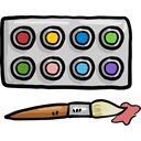 paint, Art, Painting, Painter, watercolor, Art And Design Black icon