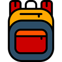 travel, Backpack, luggage, baggage, Bags Black icon