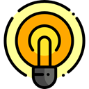 electronics, invention, Light bulb, Idea, electricity, illumination, technology Khaki icon