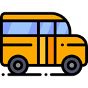 transportation, transport, vehicle, school bus, Automobile, Public transport Black icon