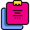 Note, Notebook, notepad, Writing Tool, interface, education, writing, Tools And Utensils DeepPink icon