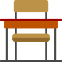 student, desk, studying, High School, Desk Chair, education Black icon