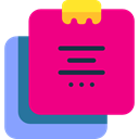 Notebook, notepad, interface, education, Note, writing, Tools And Utensils, Writing Tool DeepPink icon