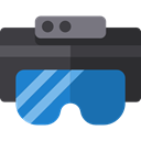 digital, technology, electronic, electronics, virtual reality, Ar Glasses, Multimedia DarkSlateGray icon