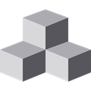 Cubes, Squares, Geometrical, Shapes And Symbols, 3d, interface, shapes, cube DimGray icon