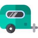 transportation, travel, transport, vehicle, Camping, Holidays, summer, Trailer, Caravan DarkCyan icon
