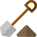 Tools And Utensils, Home Repair, Improvement, Farming And Gardening, Construction, gardening, shovel Black icon