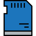 storage, Memory card, electronics, sd card SteelBlue icon