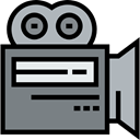 cinema, film, movie, technology, electronics, video camera, Video Cameras Gray icon