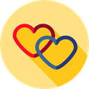 Hearts, shapes, lovely, valentines, romantic, Shapes And Symbols Khaki icon
