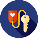 Key, password, Access, pass, Keys, Tools And Utensils, Door Key, Passkey, Love And Romance DarkSlateBlue icon