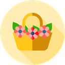 Flower, Basket, nature, garden, technology, flowers, wedding Moccasin icon
