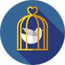 bird, Animals, dove, Cage, pigeon SteelBlue icon