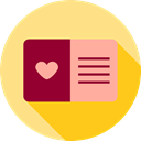 Heart, love, card, romantic, Wedding Invitation, Love And Romance Khaki icon