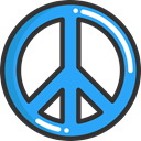 love, hippie, Peace, loving, Pacifism, Shapes And Symbols DodgerBlue icon