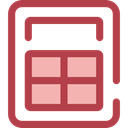 calculator, education, technology, maths, Calculating, Technological Sienna icon
