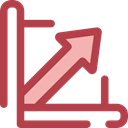 graphics, Arrow, Business, Stats, Diagram, statistics, growth, Benefits, Seo And Web Sienna icon