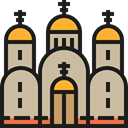 Monument, Monuments, Architecture And City, church, religion, buildings, Monastery, Christianity Tan icon