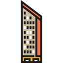 Building, city, town, buildings, skyscraper, urban, Architectonic, Architecture And City Black icon