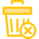 delete, Trash, interface, ui, Garbage Can, Garbage Bin, Rubbish Bin, Rubbish Can Gold icon