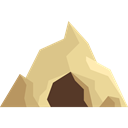 nature, landscape, Cave, mountain, shelter, Rocks Black icon
