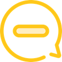 speech bubble, Conversation, Communications, Multimedia, Chat, Communication Gold icon