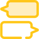 Multimedia, Chat, Communication, speech bubble, Conversation, Communications Gold icon