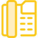 Communications, phone call, Office Material, phone, Fax, telephone, technology Gold icon