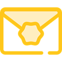 Email, envelope, Message, mail, Note, interface, Communications Gold icon