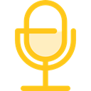 technology, vintage, Communications, Voice Recording, sound, Microphone, radio Gold icon