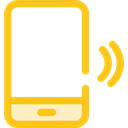 smartphone, technology, Communications, touch screen, mobile phone, Iphone, cellphone Gold icon
