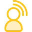 user, Avatar, Communications, transmitter Black icon