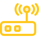 wireless, router, technology, electronics, Wifi, Wireless Connectivity, Wifi Signal, Wireless Internet Gold icon