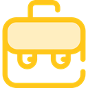 Bag, suitcase, travel, portfolio, Business, Briefcase Gold icon