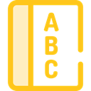 Book, Abc, education, Alphabet, reading Gold icon