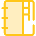 bookmark, Address book, Notebook, Business, Agenda, education Bisque icon