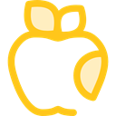 vegetarian, vegan, Healthy Food, Food And Restaurant, Apple, food, Fruit, organic, diet Gold icon