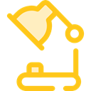 light, illumination, lamp, electronics, Desk lamp, Tools And Utensils Gold icon