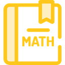 Library, school, mathematics, education, Math Book Gold icon